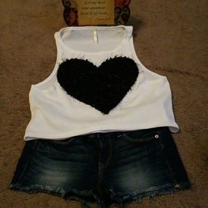 Express stretch shorts with cute top